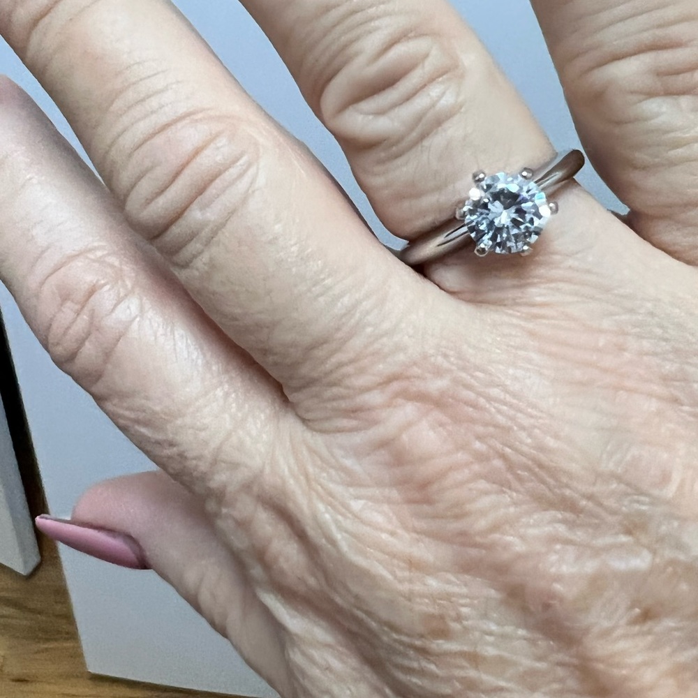 Wedding Ring Solid Silver 2 C’s Engagement Ring - image 7